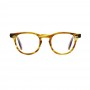 James Dean eyeglasses Universal Optical Mansfield square crystal honey